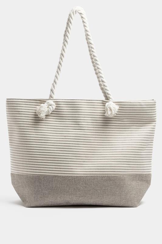  Yours Brown Striped Rope Tote Bag