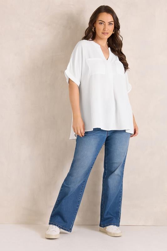 EVANS Plus Size 2 Pack Black And White Utility Shirts | Evans 4