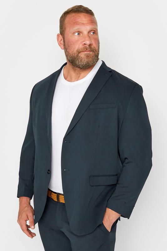 JACK & JONES PREMIUM Big & Tall Navy Blue Blazer | BadRhino 2