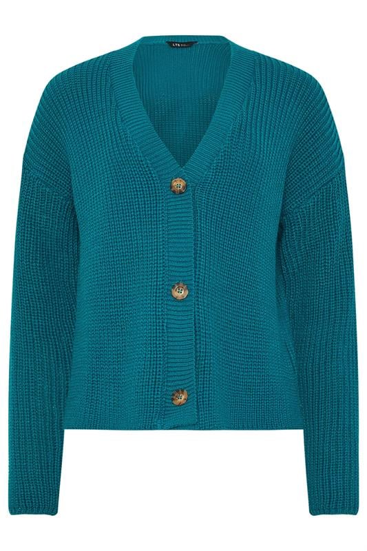 LTS Tall Women's Teal Blue V-Neck Cardigan | Long Tall Sally 5