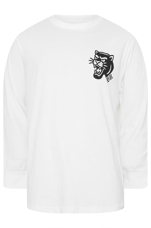 BadRhino Big & Tall White Panther Long Sleeve Graphic T-Shirt | BadRhino 6