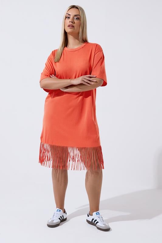  LIMITED COLLECTION Curve Orange Tassel Beach Dress