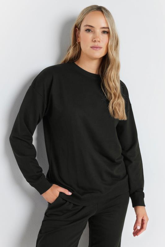 LTS Tall Black Long Sleeve Sweatshirt | Long Tall Sally  1