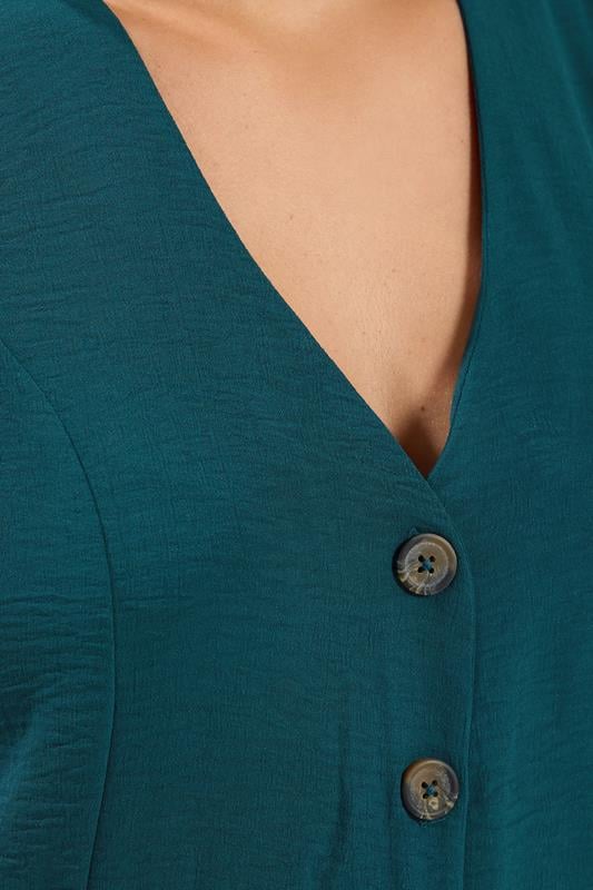 YOURS Plus Size Teal Green Waistcoat | Yours Clothing 4