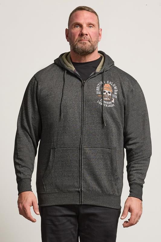 KAM Big & Tall Black 'British Columbia' Slogan Hood