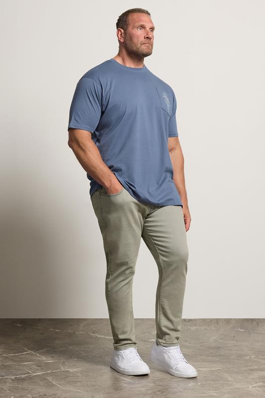 KAM Big & Tall Silver Stretch Jeans | BadRhino 1