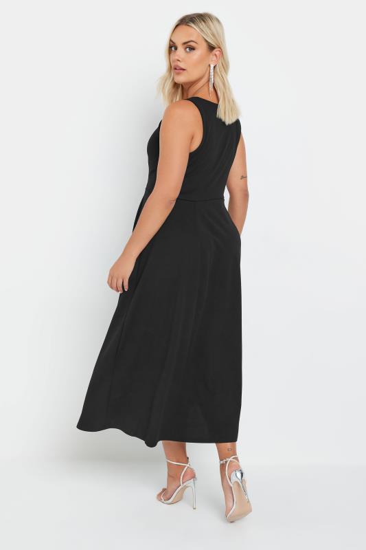 YOURS Plus Size Black Pinafore Midaxi Dress | Yours Clothing 3