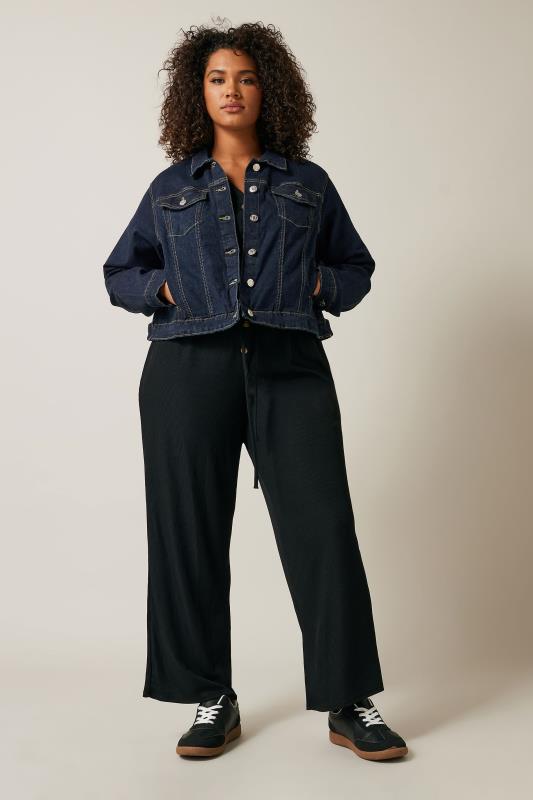 Plus size dark denim jacket hotsell