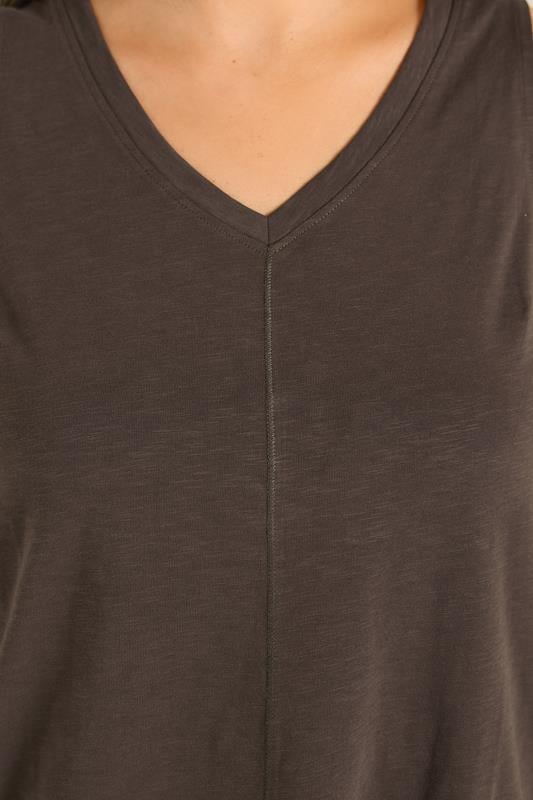 EVANS Plus Size Chocolate Brown Premium Cotton Vest Top 4