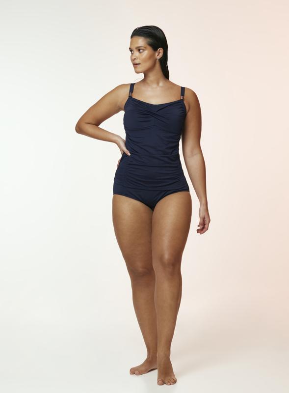 Ruched Navy Tankini 4