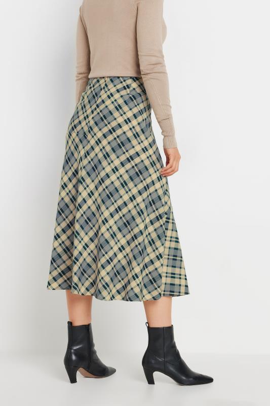 LTS Tall Blue Check Print Tiered Midaxi Skirt | Long Tall Sally 4