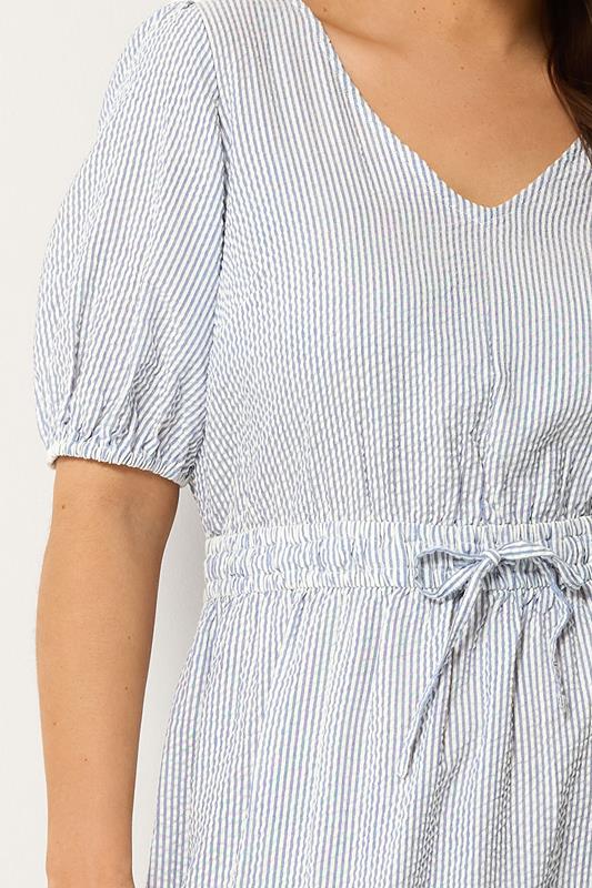 YOURS Plus Size Blue Stripe Maxi Dress | Yours Clothing 4