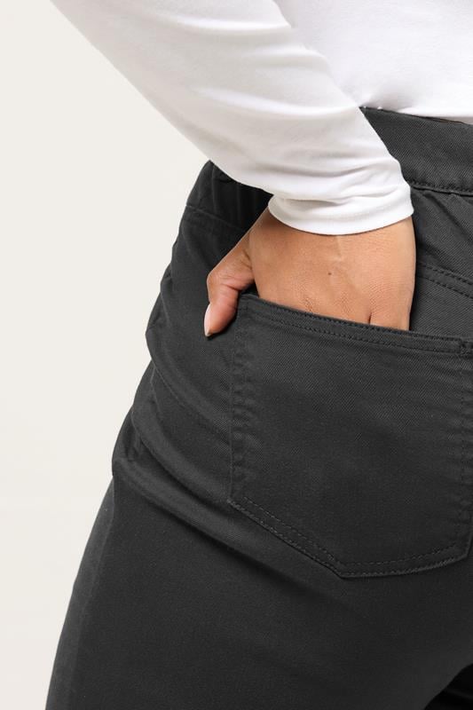 YOURS Plus Size Grey Stretch Pull On GRACE Jeggings | Yours Clothing 4