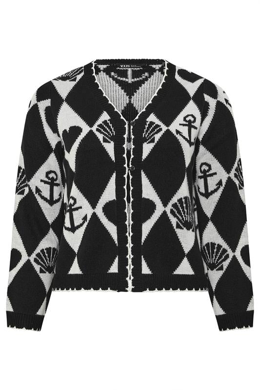 YOURS Plus Size Sailor Print Cardigan | Yours Clothing 5