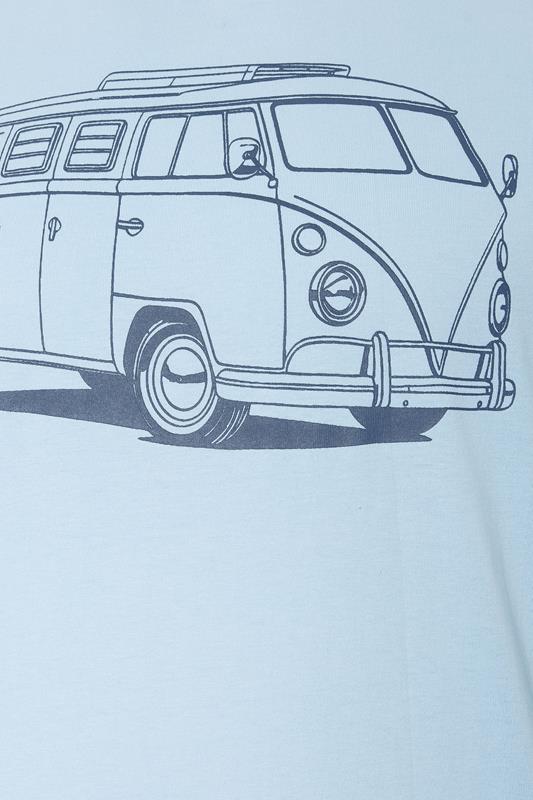BadRhino Big & Tall Blue Extra Long Campervan Graphic T-Shirt | BadRhino 7