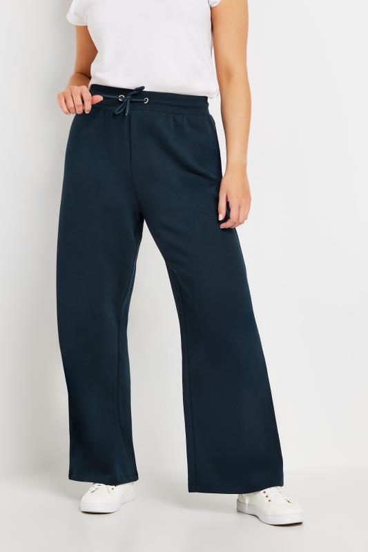 M&Co Navy Blue Wide Leg Joggers | M&Co 1