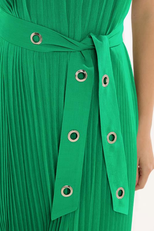 STAR Green Pleated Eyelet Dress | StarByJM 4