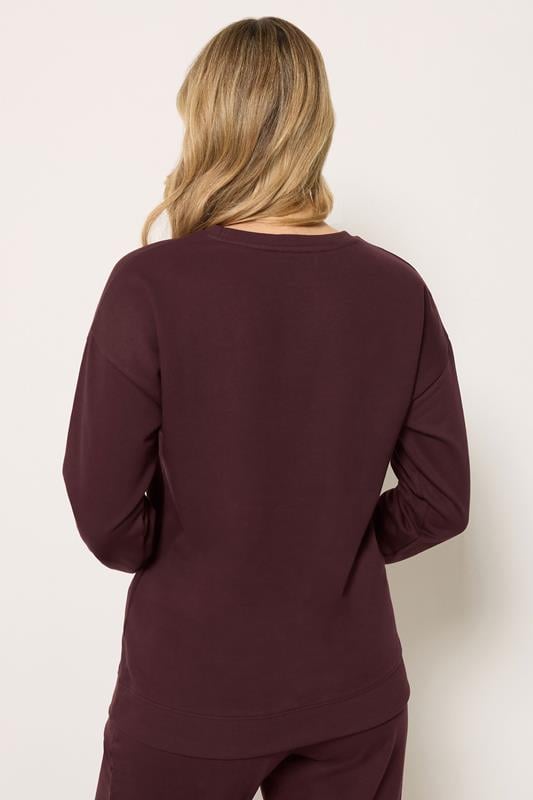 LTS Tall Women's Dark Cherry Red Crew Neck Sweatshirt | Long Tall Sally 2