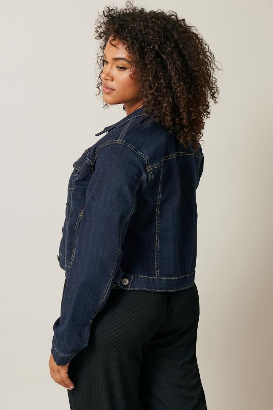 EVANS Plus Size Indigo Blue Denim Jacket | Evans  4