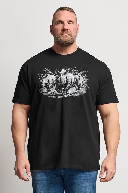 BadRhino Big & Tall Black Rhino Graphic T-Shirt | BadRhino 1