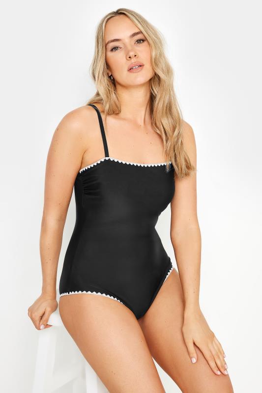 Tall  LTS Tall Black Stitched Swimsuit