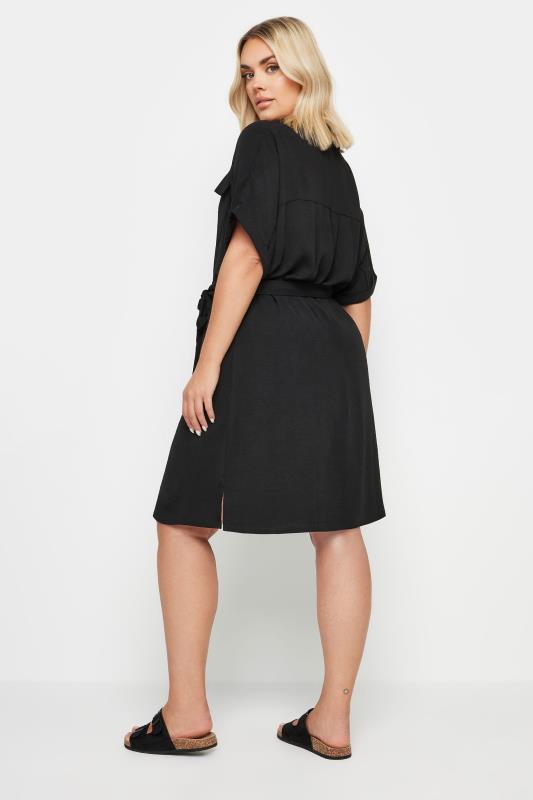 YOURS Plus Size Black Utility Dress | Yours Clothing  3