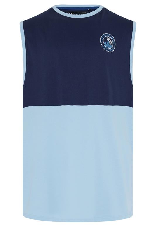 KAM Big & Tall Light Blue Palm Springs Vest Top | BadRhino 1