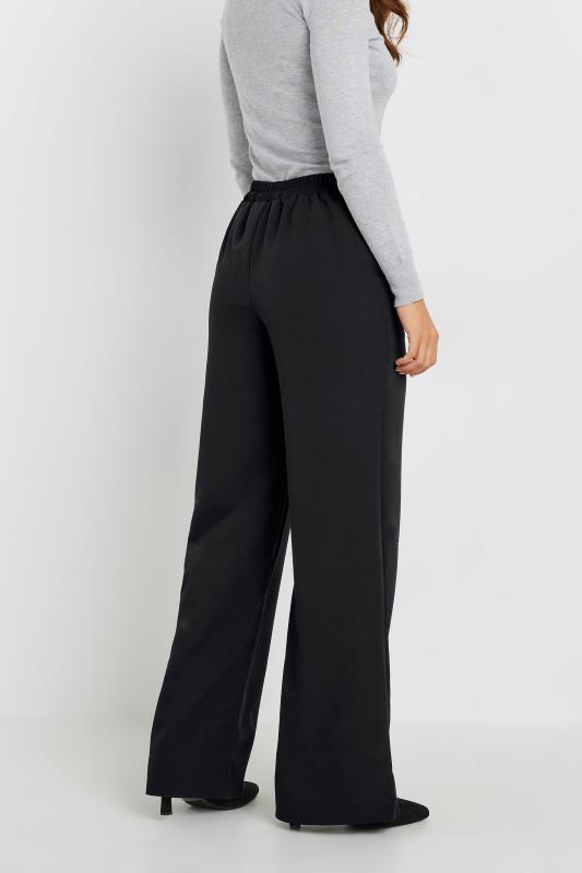 LTS Tall Womens Black Wide Leg High Waisted Trousers | Long Tall Sally  3