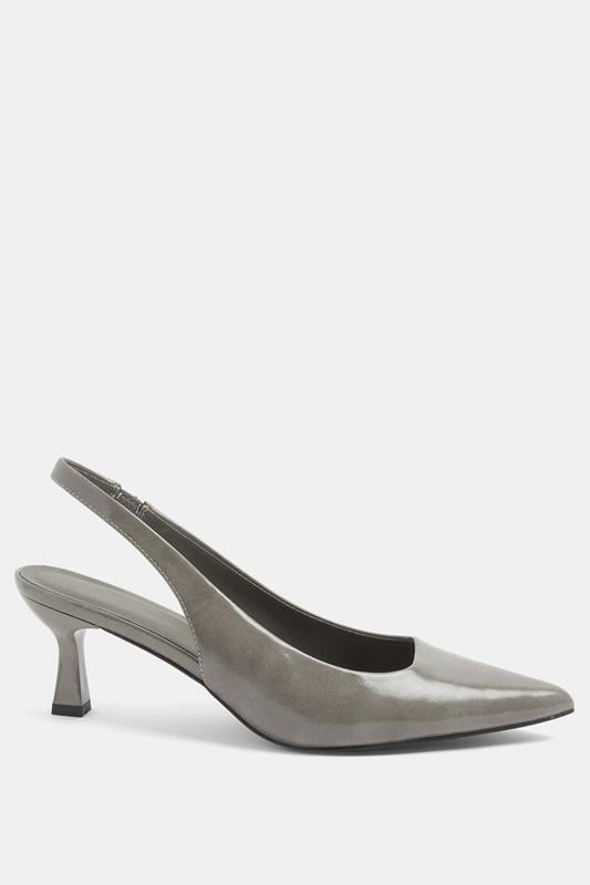 Grey Pointed Toe Heels In Wide E Fit | Yours Clothing  2