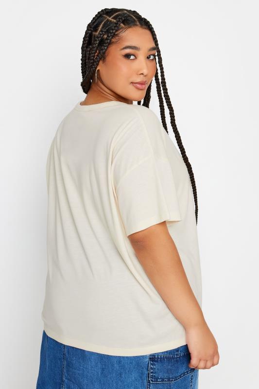 LIMITED COLLECTION Plus Size Ivory White Step Hem Top | Yours Clothing 4