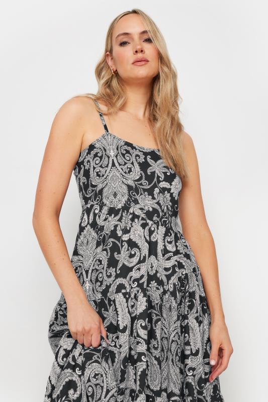 LTS Tall Women's Black Paisley Print Strappy Maxi Dress | Long Tall Sally 4