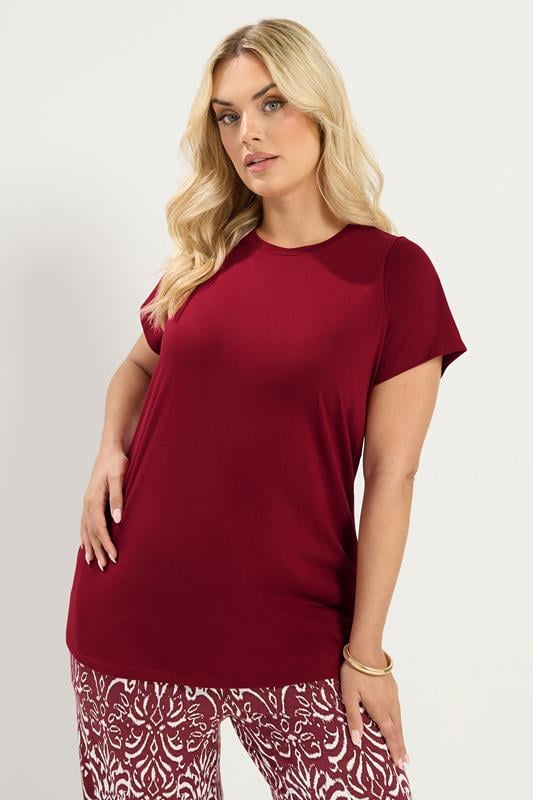 YOURS Curve Red Core Basic T-Shirt