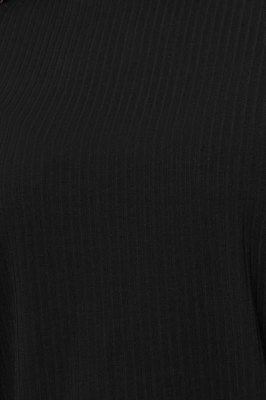 Plus Size Black Ribbed Swing Top | Yours Clothing 4