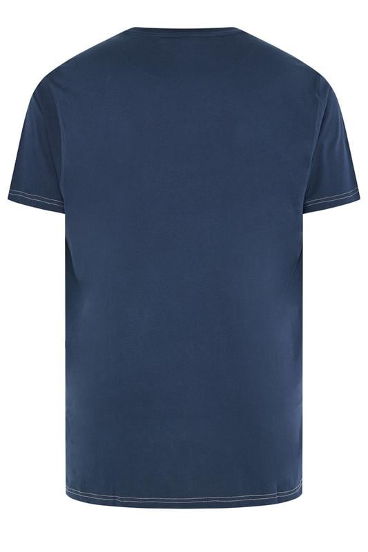 KAM Big & Tall Navy Blue 'Greystone' Graphic Print T-Shirt | BadRhino 2