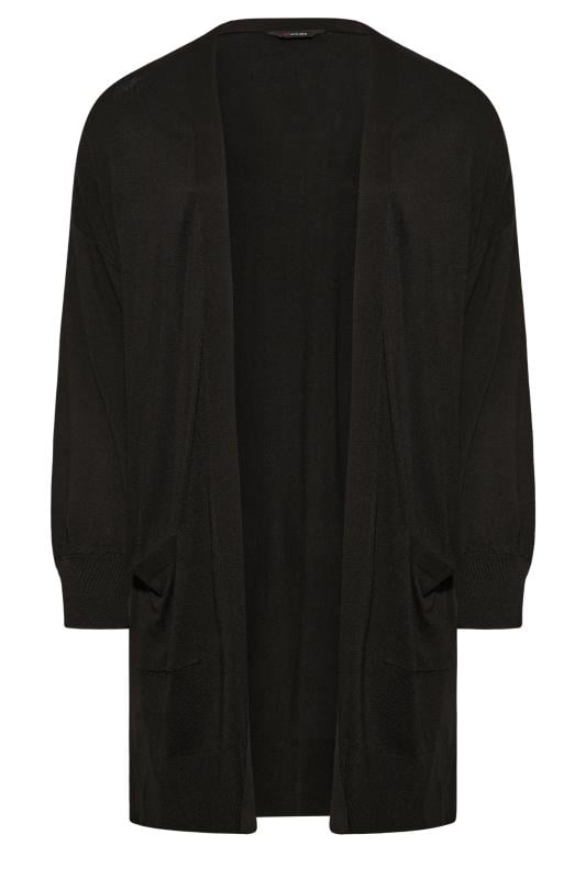 Plus Size Curve Black Balloon Sleeve Fine Knit Cardigan | Yours Clothing 7