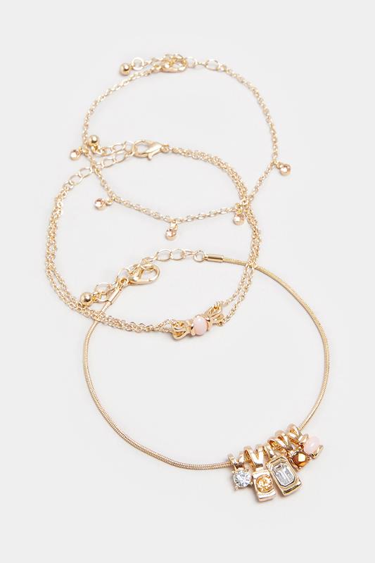 Gold Tone Chain Charm Bracelet | Yours Clothing 1
