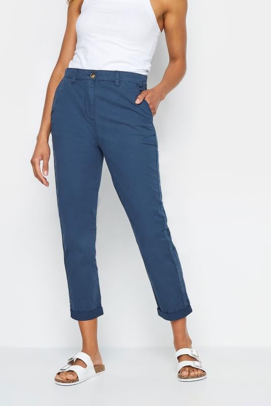Women's  M&Co Navy Blue Chino Trousers