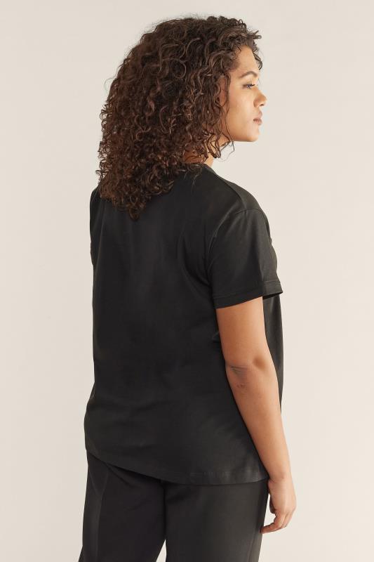 EVANS Plus Size Black 'Adore' Print T-Shirt | Evans 4