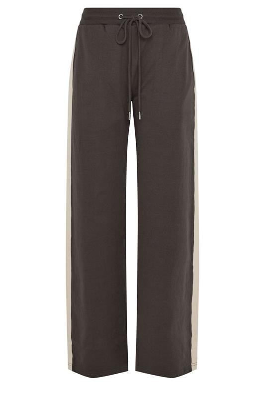 LTS Tall Women's Chocolate Brown Side Stripe Wide Leg Joggers | Long Tall Sally 5