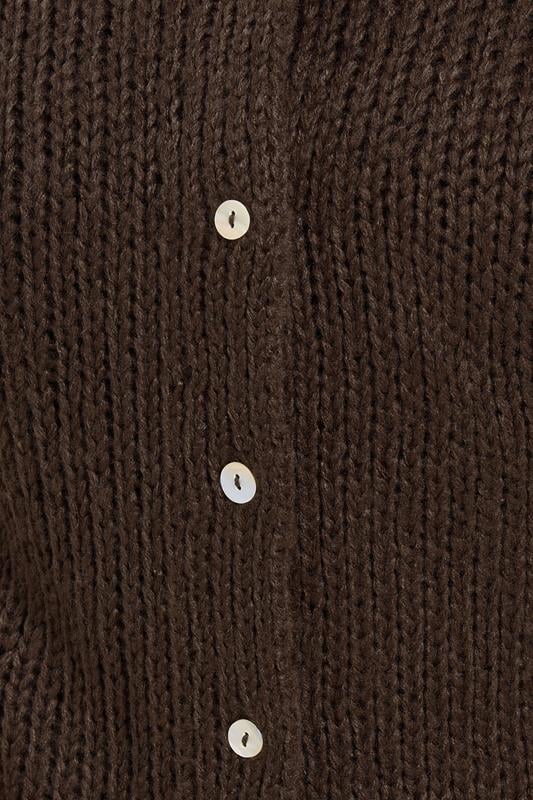YOURS Plus Size Chocolate Brown Short Sleeve Cardigan Yours Clothing 4