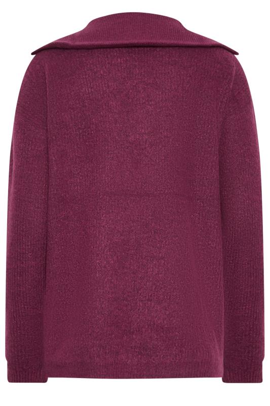 LTS Dark Purple Funnel Neck Jumper | Long Tall Sally  8