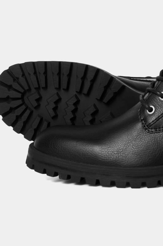 JACK & JONES Big & Tall Black Faux Leather Boots | BadRhino  5