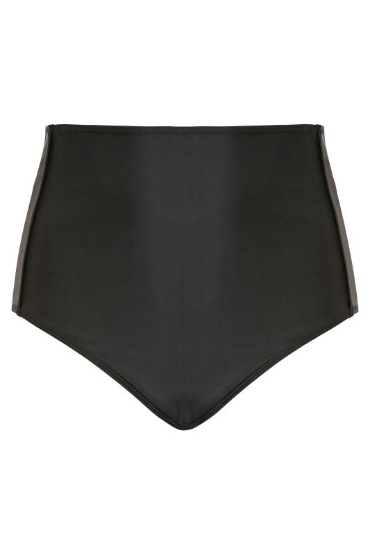 Plus Size Black Super High Waisted Tummy Control Bikini Briefs | Yours Clothing 5