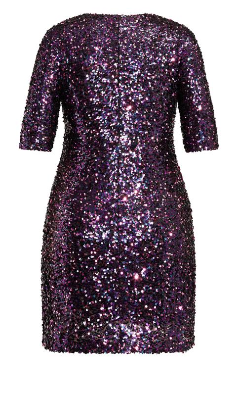 Evans Purple Sequin Mini Dress 5
