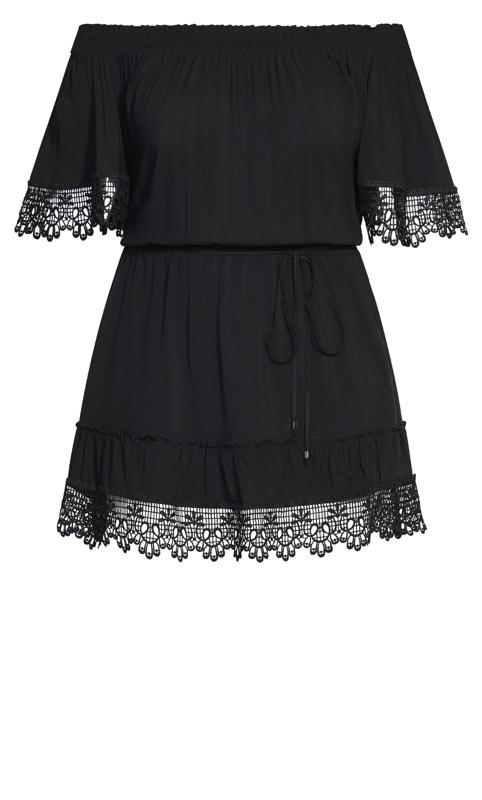 Crochet Detail Dress Black 4