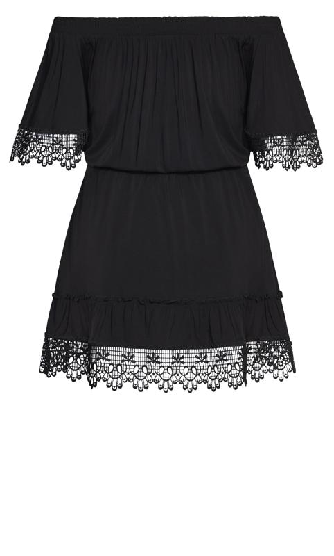 Crochet Detail Dress Black 5