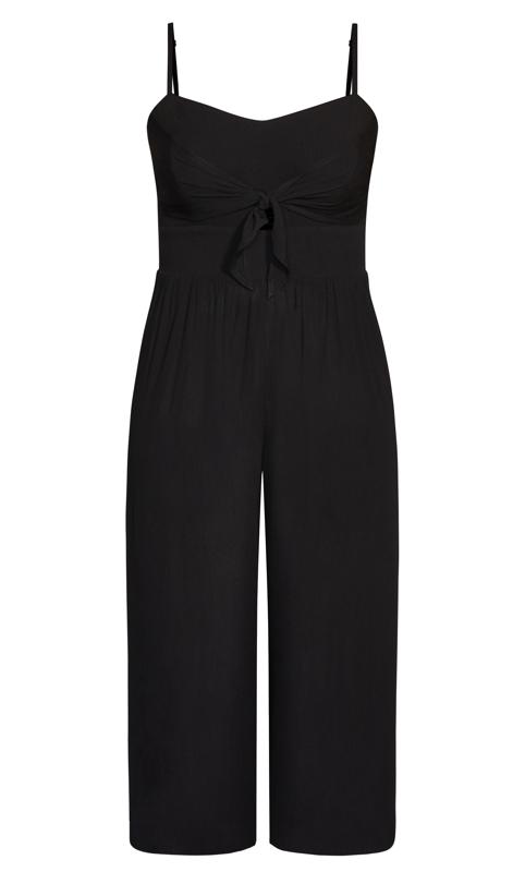 Beach Front Black Knotted Maxi Jumpsuit 3
