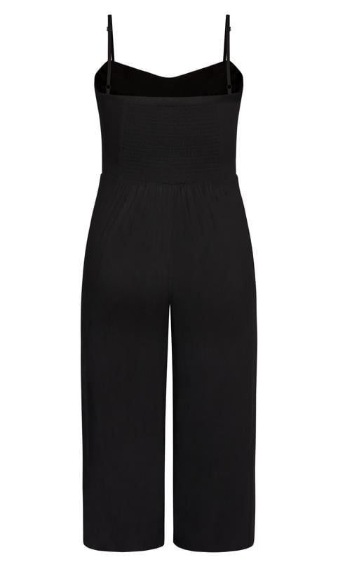 Beach Front Black Knotted Maxi Jumpsuit 4