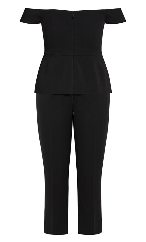 Plus Size Sexy Tux Jumpsuit Black 4