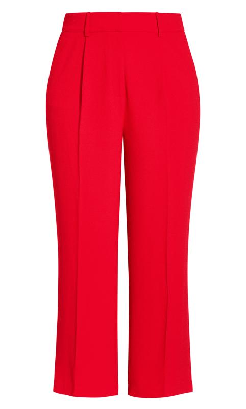 City Chic Burgundy Red Wide Leg Trousers 6
